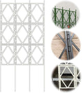LTSRLL Foldable Garden Trellis Plant Supports - Weatherproof Coated Pot Trellis - Indoor Outdoor Decoration Fence for Climbing Vegetable Flower Fruits Vine Frame(Black60x150cm/23.6x59in)