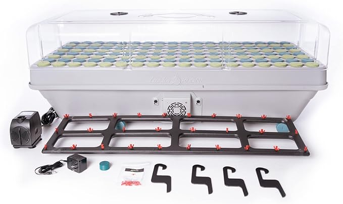 E144D Elite 144 Site Aeroponic Cloner with Humidity Dome &amp Klone Collars