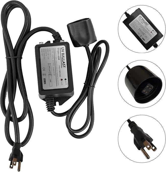 Max Water UV 110W (24GPM) Lamp Shelf Support UV (T5) Input Voltage 110V 1 Inlet/Outlet Light and Audio Alarm Ballast