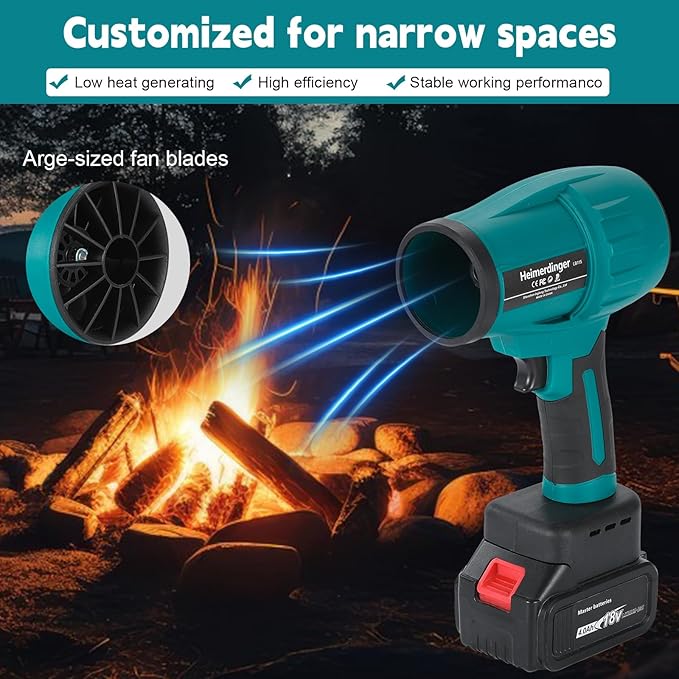 Jet Dry Mini Blower Compatible with Makita 18V BatteryHandheld Brushless Air Blower (Blower with Battery)