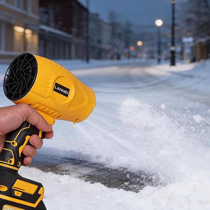 21V Cordless Leaf Blower with 2 * 3.0Ah Batteries &amp Charger Turbo Electric Blower Lightweight 2.45lbs Handheld Snow blowers for Yard Driveway Garage Pool CleaningOutdoor Camping