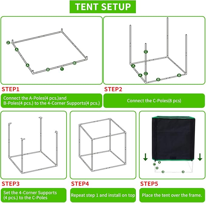 Small Grow Tent for Aerogarden Hydroponics Growing System Indoor 20x14x22High Reflective Mylar Leak-Proof of Light 600D Oxford Fabric for Indoor Plant (Black(Open-Bottom))