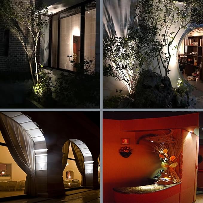 LED Landscape Spotlights- Mini Anti-Glare 3W 12V-24V DC IP67 Waterproof Garden LightsOutdoor Decorative LampsWarm White 3000K Black