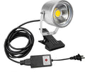 Kiven IP65 Waterproof LED Landscape Clamp Light LED Decorative Spotlight Lamp with Plug-in Cord and Timer for Indoor Outdoor Yard Step Statue LED Lawn Light - Sliver (10W Cool White)
