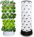 Hydroponics Tower - Hydroponics Growing System for Indoor Herbs Fruits and Vegetables - Aeroponic Tower with Hydrating Pump Timer Adapter Seeding Bed &amp Net Pots 8floors