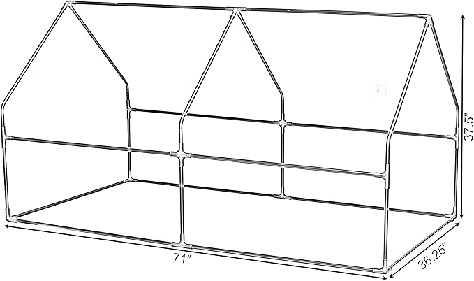 Gardenised Green Outdoor Waterproof Portable Plant Greenhouse with 2 Clear Zippered Windows Medium