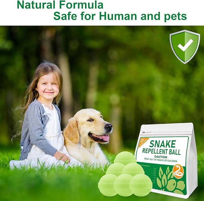 24 Pack Snake Repellent for Yard Powerful Snake Away Repellent for Outdoors Moth Balls for Snakes Pet Safe Snake be Gone for Lawn Garden