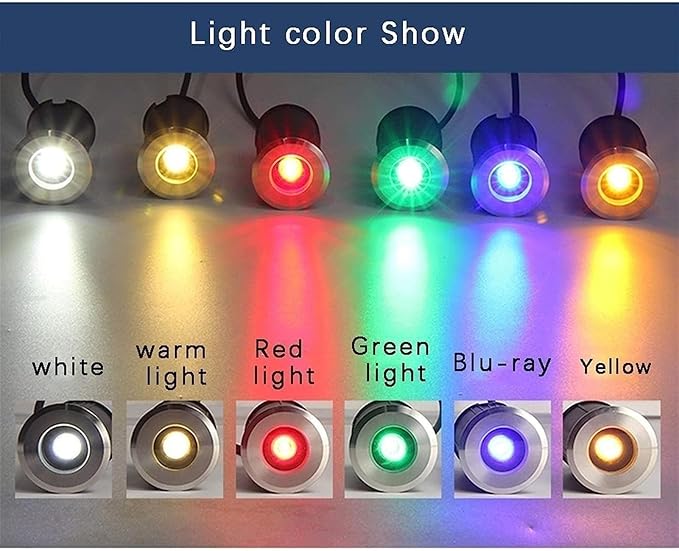 LED Underwater Spotlight - 12V IP68 Waterproof Mini Landscape Lighting with 30° Beam Angle