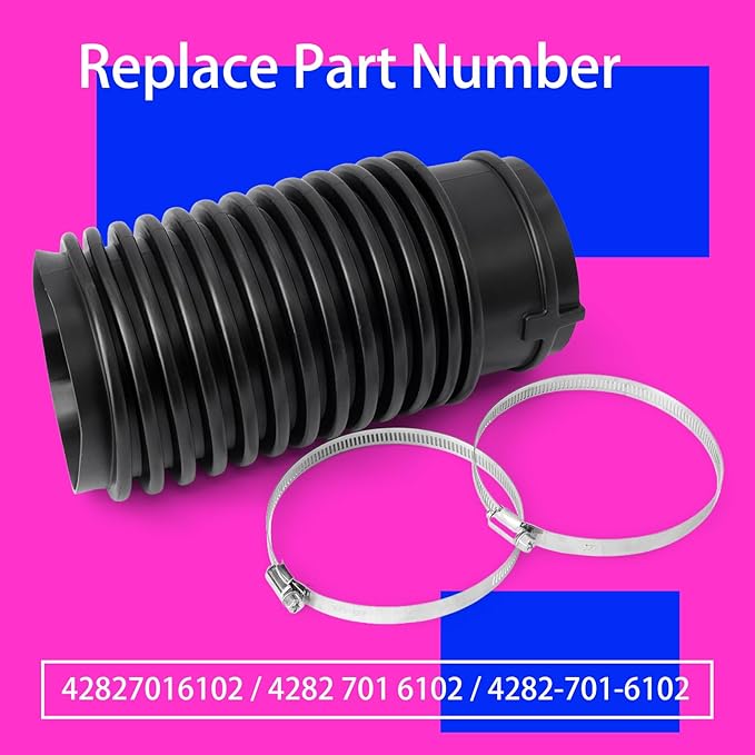 42827016102 Pleated Hose for Flex Tube Compatible with Stihl BR450 BR700 BR800 BR800X BR800C Backpack Blowers Replace 4282 701 6102 4282-701-6102 Blower Parts Replacement Black