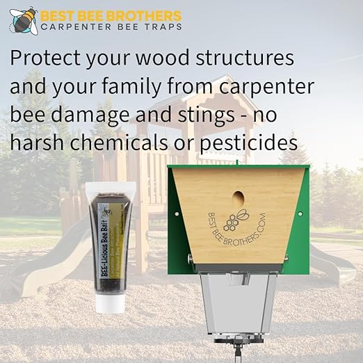 Best Bee Brothers Bee-Licious Carpenter Bee Bait All-Natural Pheromone Lure 10 ml Squeeze Tube 3-Pack