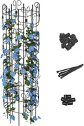 Garden Trellis for Climbing Plant Adjustable Height Tower Potted Cages for Flowers Fruits Vegetable Vines Indoor &amp Outdoor Rustproof Metal Pothos Plant Climbing Support