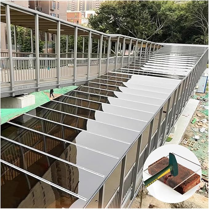 Polycarbonate Plastic Sheet Clear Pergola Roofing Canopy Cover Greenhouse PC Endurance roof Board Easy to Cut &amp Bend Waterproof Panels Easy to Bend &amp CutCustom ( Color : 1mm  Size : W1.5