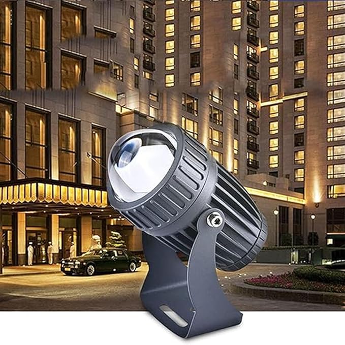 10W LED Spot Lights - Landscape Lights AC85-265V Outdoor Wall Lamp Narrow Beam Spotlight IP65 Waterproof Long Range LED Floodlights Adjustable Bracket Ground Light(Red)