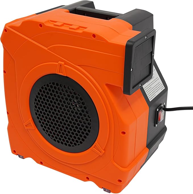 3HP Bounce House Blower IP24 Portable Inflatable Blower Fan Quiet 2150W Commercial Air Pump Fan 3350 RPM with Reverse Air Door Design for Bounce House Jump Slide Castle
