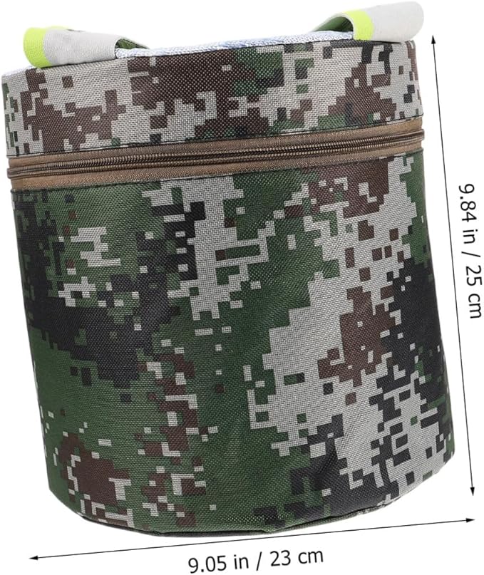 Portable Garden Wearable Stool with Tool Bag 25cm High Lightweight Outdoor Farming Seat for Planting Weeding and Camping Random Style