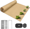 120 x 3 Ft Biodegradable Paper Weed Barrier Garden Paper Weed Barrier with U-Shaped Ground Nails Biodegradable Landscape Fabric Weedguard Plus Paper Mulch for Weed Control &amp Holds Soil Moisture