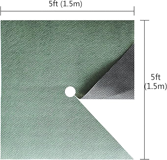 Weed Control Membrane Resistant Weed Barrier Fabric Great Permeability Porous Weed Membrane Weed Control Fabric for Artificial Grass Patios Paths Flower Beds(1.5 * 1.5m-50pcs)