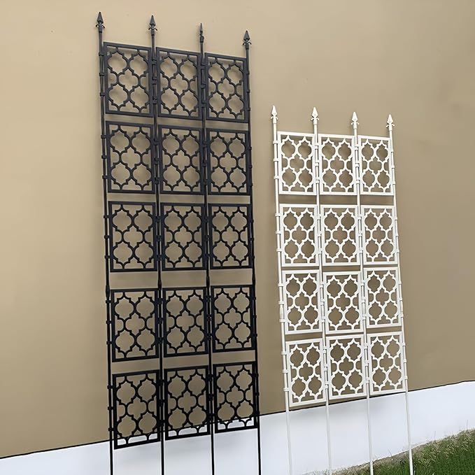 Foldable Garden Trellis Support Netting for Climbing Plants Fencing Decorative 150cm 190cm 220cm 280cm Width 85cm PP Grid Design Easy to Install(White85 * 150cm)