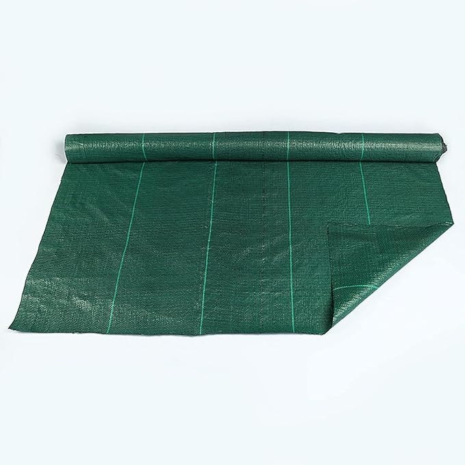 Weed Control Film Geotextile Weed Control Membrane Weed Barrier Landscape Fabric Water Permeable Garden Ground Cover(0.91x15m/3x50ft)