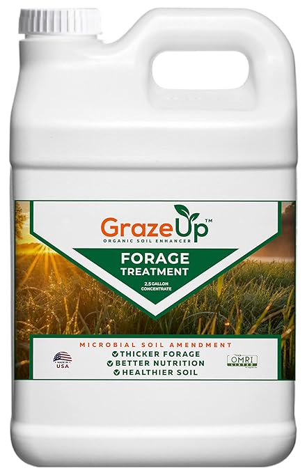 Graze Up Microbial Soil Amendment – Boosts Pasture &amp Forage Growth Improves Soil Health &amp Root Development – Made in USA