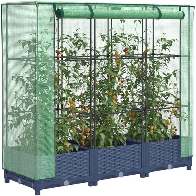 SKM Raised Bed Blue Grey Polypropylene Polyethylene Iron MediumGrey (Weight 15.43KG)