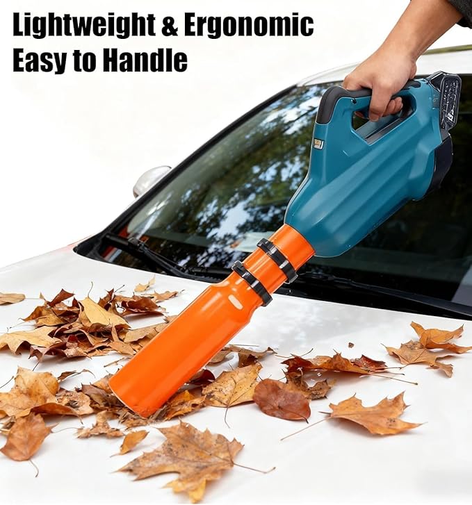 Universal Leaf Blower Air Booster Nozzle Attachment Airflow Accelerator for 2-4 Inch Blower Tubes Easy Install Yard Cleanup Tool for Most Electric Gas Leaf Blowers (Black)