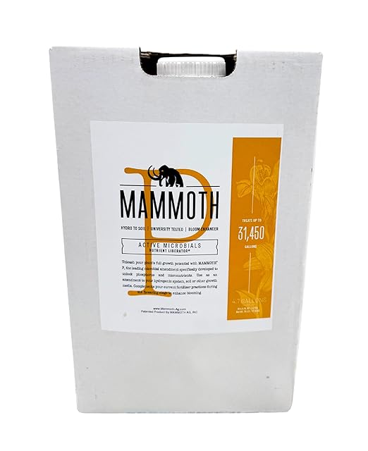 Mammoth P Bloom Booster &amp Enhancer - Plant Nutrients for Increased Growth &amp Yield (5-Gallon)