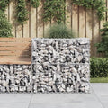 Gabion Basket SilverGardening AccessoriesModern DesignBackyard Raised BedsPatio Raised BedsHerb PlantersFreestanding Plantersfor BalconiesDecksPatioVerandas27.6x27.6x25.6 Galvanized Iron