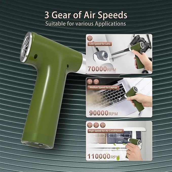 Mini Turbo Jet Fan 110000RPM Brushless Motor Handheld Duct Fan High-Performance Turbo Electric Blower 200W High Power Air Duster