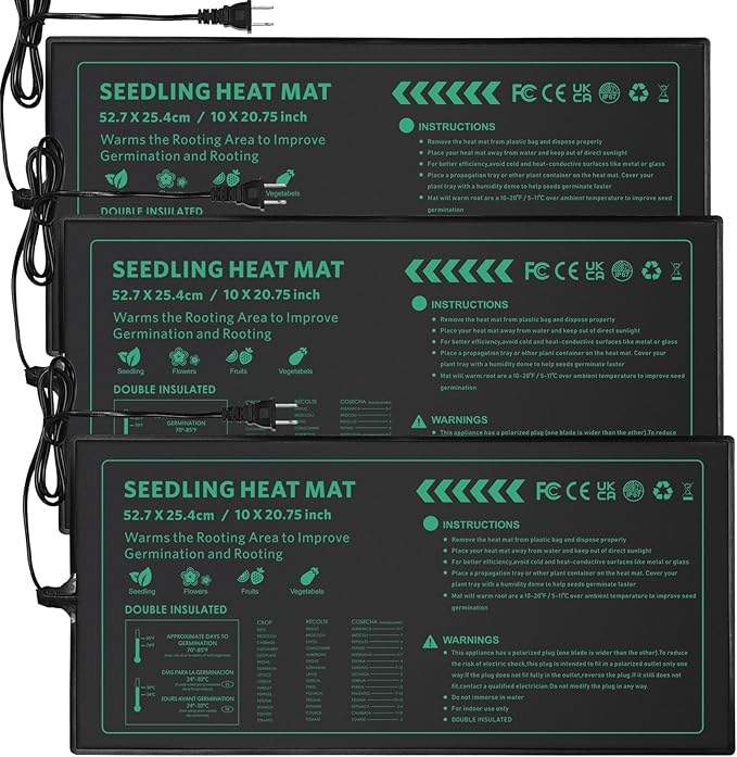 Seedling Heat Mat for Seed Starting10 x 20.75 Waterproof Heating Pad for Indoor Plants Germination Gardening Hydroponic Greenhouse