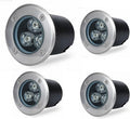 Outdoor Ground Light Recessed Underground Light IP66 Waterproof Garden Buried Lights for Walkway Driveway Deck Patio Step Spotlight AC85-265V
