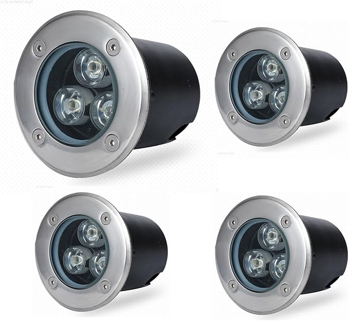 Outdoor Ground Light Recessed Underground Light IP66 Waterproof Garden Buried Lights for Walkway Driveway Deck Patio Step Spotlight AC85-265V