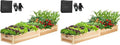 VIVOSUN 8×2Ft Wooden Raised Garden Bed 97 x 25 x 11 Inches Outdoor Wood Planter Box with Gloves and a Liner for Garden Patio Balcony Backyard and Outdoors (Pack of 2)