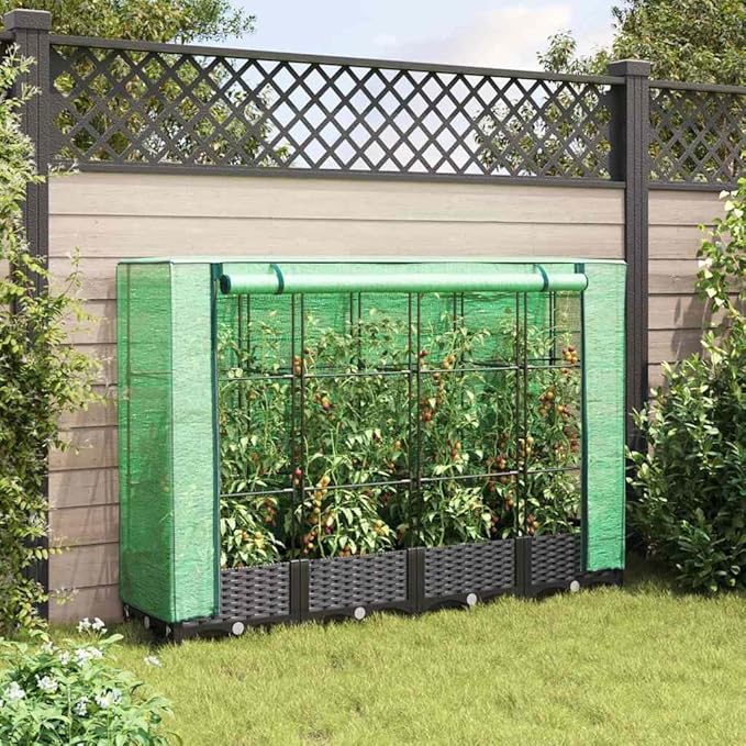 YAFF Raised Bed Black Green Polypropylene Polyethylene Iron LargeLawn &amp GardenGardeningPots &amp Planters4015812