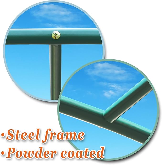 Strong Camel Greenhouse Replacement Frame for Larger Hot Garden House Support Arch Frame Climbing Plants/Flowers/Vegetables (19.6'x 7'x 7.2')