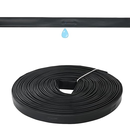 100ft 5/8 Drip Tape Irrigation Spacing 6 8 Mil Irrigation Line Automatic Irrigation Equipment for Garden Flower Patio Lawn - 0.53 GPH Flow Rate