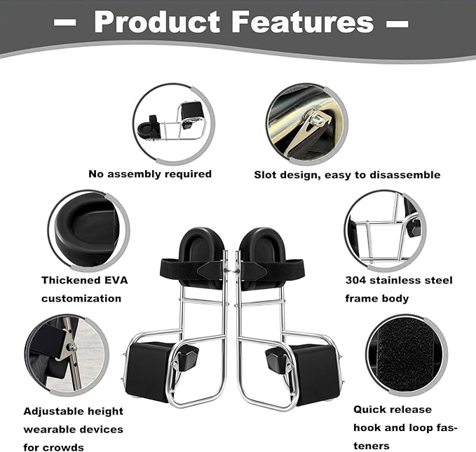 2-Pack Gardening Knee Seat No Assembly Required Pre-Assembled Stainless Steel Frame with Thick EVA Foam Ergonomic Knee Seat Stool for Gardening Floor Cleaning DIY &amp Home Tasks