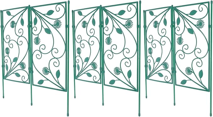 Plant Trellis Climbing Support Rack for Outdoor Garden 7-bar 6-Panel Vine Climbing Holder Screen 114cm X 45cm Vertical Plant Stand for Yard and Patio