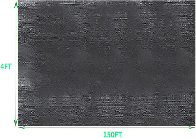 4FT*150FT Weed Barrier 3.2 oz Garden Ground Cover Fabric Heavy Duty Landscape Fabric Easy to Install for Gardening Tillage and Agriculture.