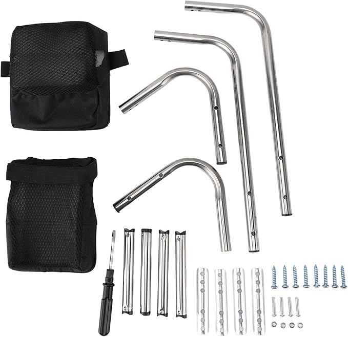 Dioche Gardening Kneeler and Knee Seat Gardening Tool - Stainless Steel Ergonomic Ankle Support Multifunctional Knee Seat Leg Brace for Portable Garden Kneeler