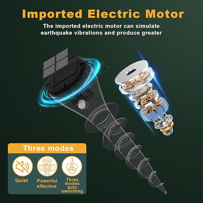 Solar Powered Mole Repellent for Lawns 4 PackIP65 Waterproof Mole Snake Repeller Noiseless Design Vibrating Stake Repels Outdoor Snakes Gophers Moles