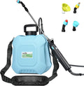 Battery Powered Sprayer 2 Gallon Electric Sprayer with Retractable Wand &amp 4 Mist Nozzles &amp USB Rechargeable Handle Water Spray Pump Sprayers for Planting Lawn Yard Garden