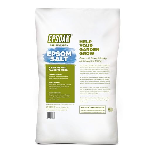 Epsoak Epsom Salt 18 lb. Magnesium Sulfate USP. Resealable Epsom Salt Bag Unscented Made in The USA Cruelty-Free Certified
