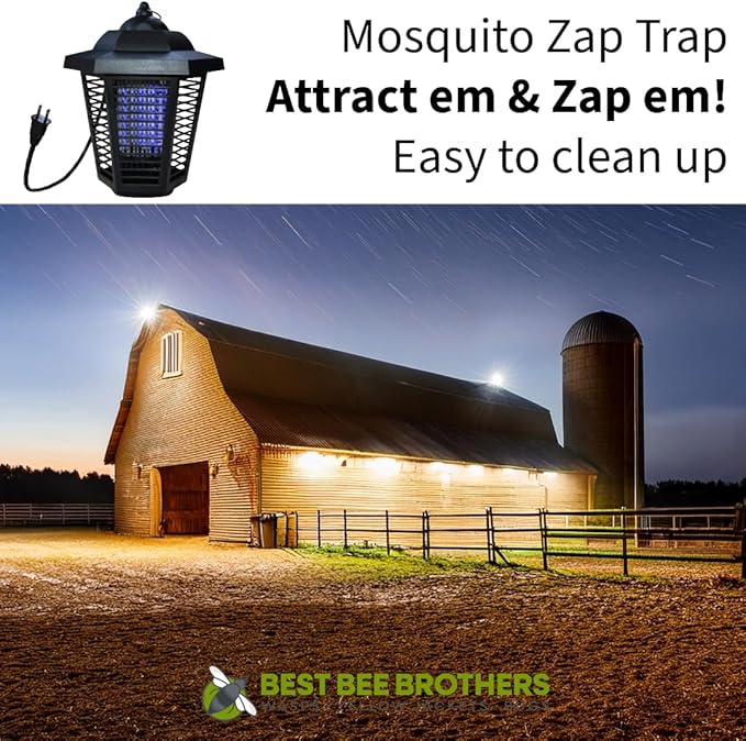 Best Bee Brothers Weatherproof Bug Zapper Outdoor Mosquito Zapper 1/2 Acre Coverage 12 x 8.5