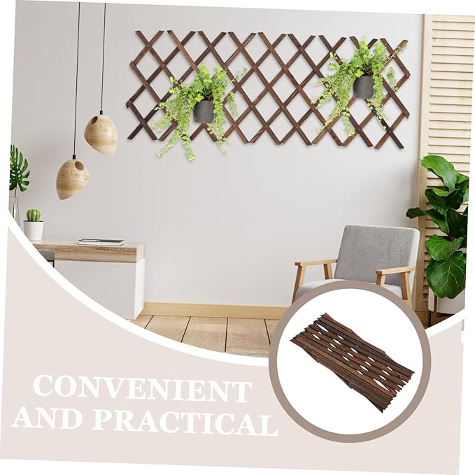 TOYANDONA Wooden Garden Trellis for Outdoor Decor 55x12.3 Natural Cedar Privacy Fence Panels Climbing Plant Support Lattice for Patio and Balcony