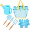 1set Boy Girl Gardening Tools Set Boy Girl Garden Hand Tool Kit Shovel Rake Watering Can and Storage Basket and Gardening Equipment for Outdoor Fun