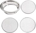 Garden Sieve Soil Sifter Removable Garden Sieve with Interchangeable 3/6/9mm Mesh Stainless Steel Soil Sieve 9.4 Dia. Sand Sifter for Sifting Soil Stones Compost.