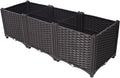 Dawn Deep Raised Garden Bed Plastic Planter Boxes for Vegetables Flowers Herbs and SucculentsSelf-Watering Planter Box Raised Bed to Grow Flowers Herbs &amp Vegetables 47.2 L X 15.7 D X 14.7 H
