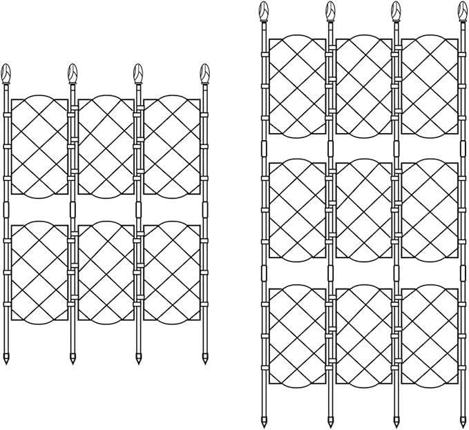 Garden Trellis for Climbing Rustproof Iron Potted Vegetables Vining
