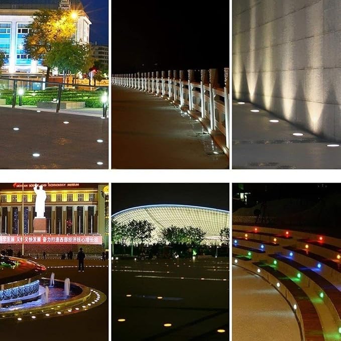 3w LED Landscape Lights Underground Lamp Outdoor Decorative Spotlight Waterproof Ip65 Buried Ground Lamp Patio Pathway Lawn Driveway Path Light Fittings